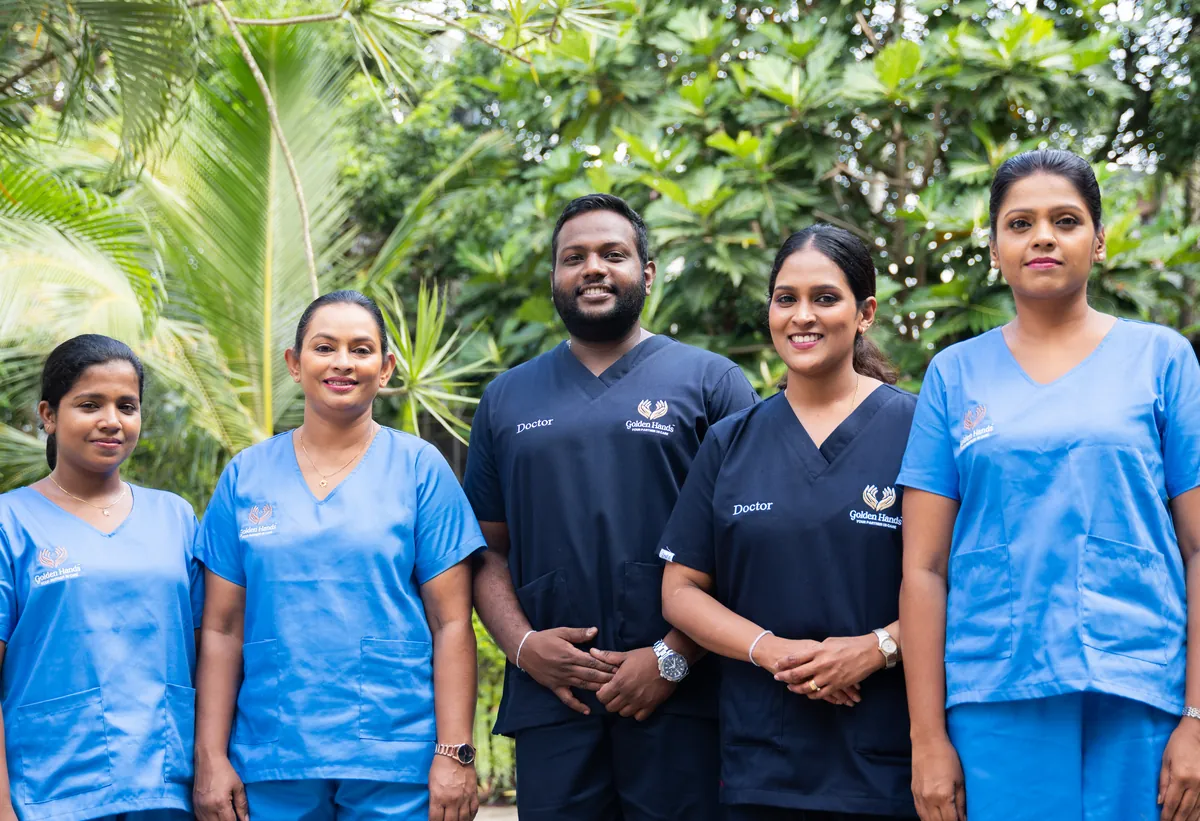 The Golden Hands doctors and caregiver team together